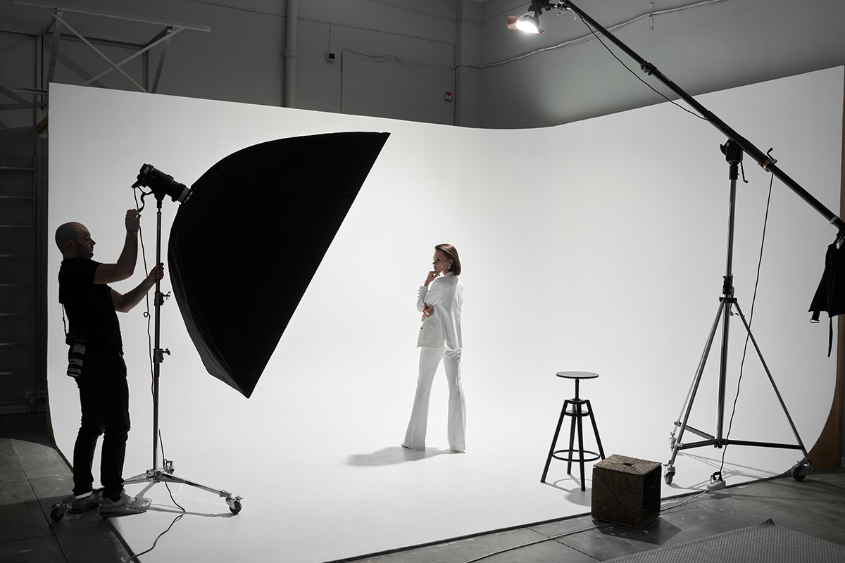 fashion photography in a photo studio