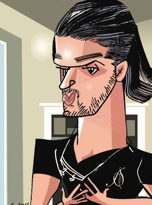 cartoon portrait of doctor shah