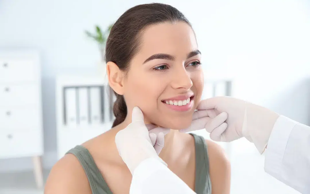 woman being examined at doctors