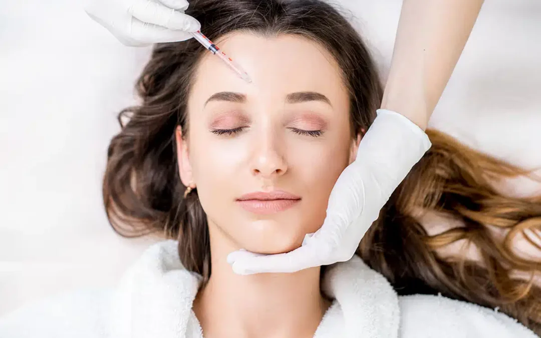 woman receiving botox injections