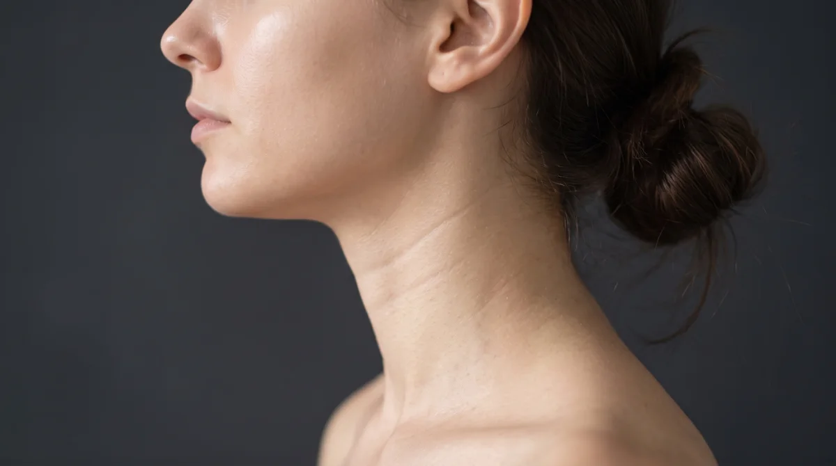 woman jawline