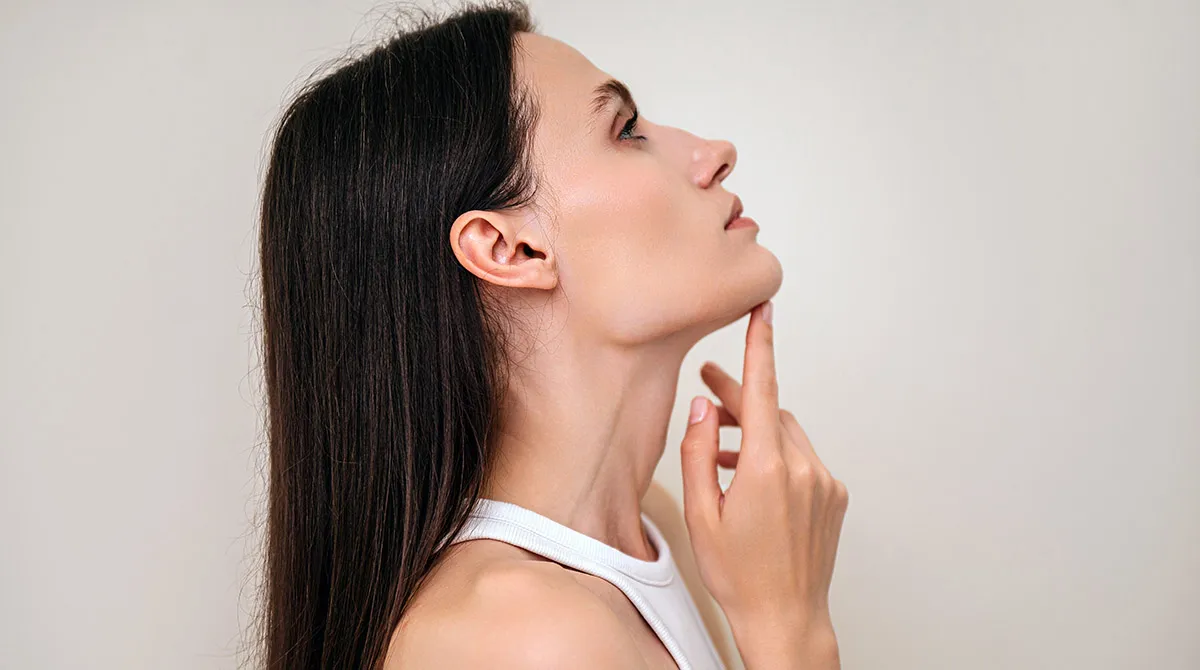 woman jawline chin profile portrait woman jawline chin profile portrait